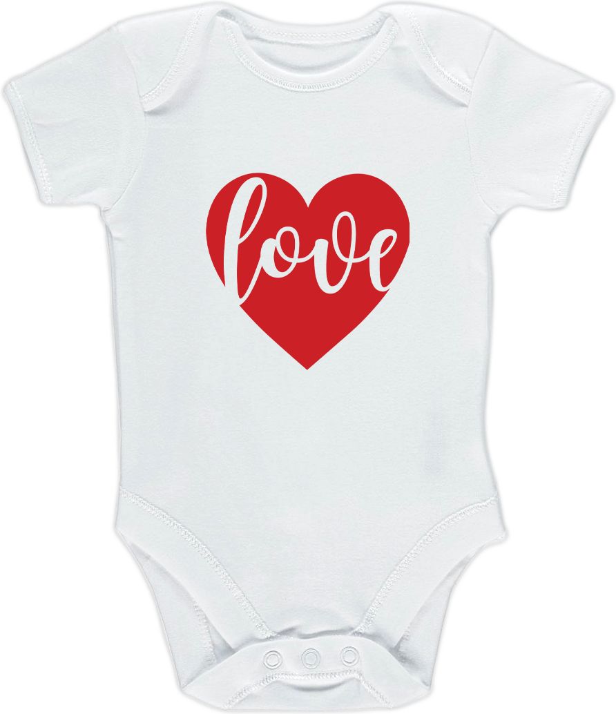 Kojenecké body Ellie Bee, krátký nebo dlouhý rukáv, barva bílá, motiv "LOVE" Velikost: 0 - 3 měsíce (56 - 62cm), Rukáv: dlouhý - obrázek 3