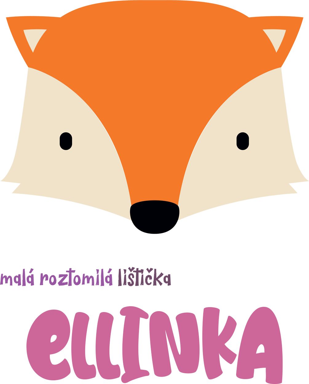 Kojenecké body Ellie Bee, krátký nebo dlouhý rukáv, barva bílá, motiv "Malá roztomilá lištička Ellinka" se jménem dítěte Velikost: 0 - 3 měsíce (56 - 62cm), Rukáv: dlouhý - obrázek 2