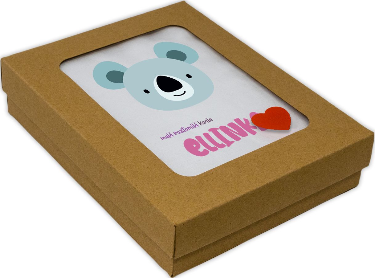 Kojenecké body Ellie Bee, krátký nebo dlouhý rukáv, barva bílá, motiv "Malá roztomilá koala Ellinka" se jménem dítěte Velikost: 0 - 3 měsíce (56 - 62cm), Rukáv: krátky - obrázek 4