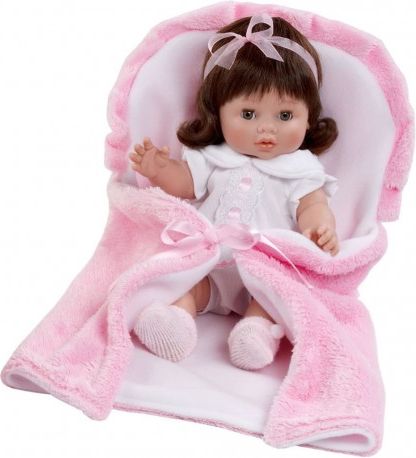 Luxusní dětská panenka-miminko Berbesa Magdalena 35cm, Růžová - obrázek 1