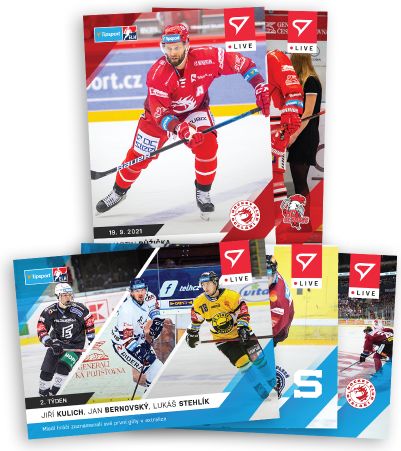 Sportzoo Hokejové karty Tipsport ELH 2021-22 - Live Set 2. týdne (5 karet) - obrázek 1