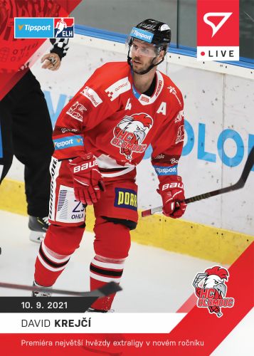 Sportzoo Hokejové karty Tipsport ELH 2021-22 - L-003 David Krejčí - obrázek 1