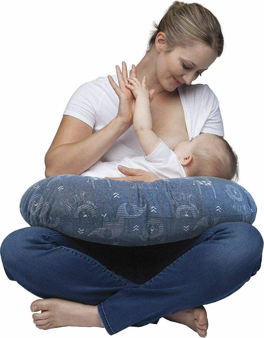 CHICCO Polštář na kojení Boppy - Denim Animals - obrázek 2
