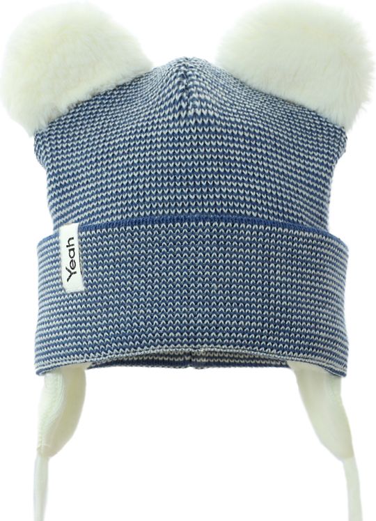 PUPILL Čepice zimní Gwidon jeans cream vel. 42-44 - obrázek 1