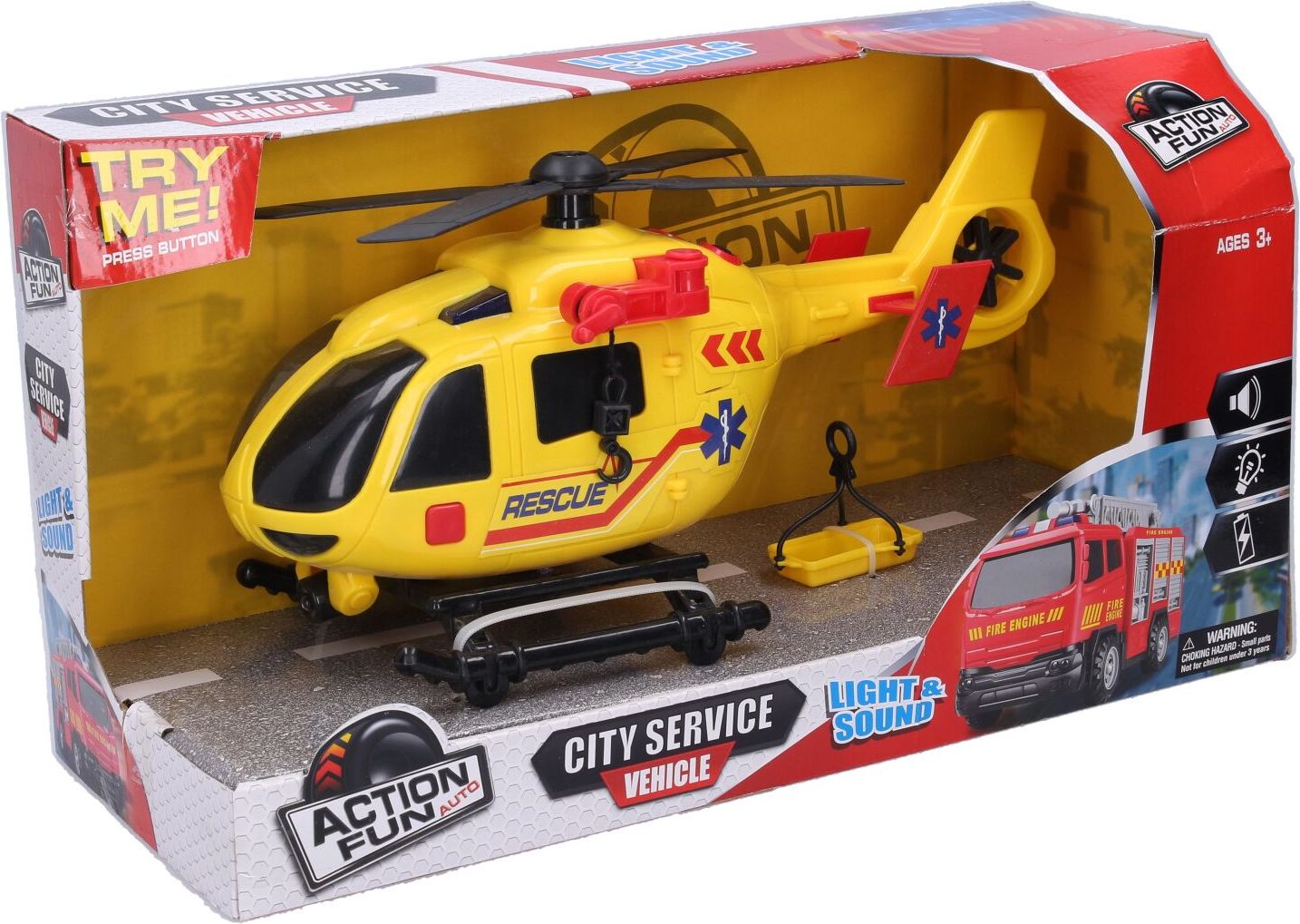 Vrtulník záchranáři 31 cm s navijákem - obrázek 1
