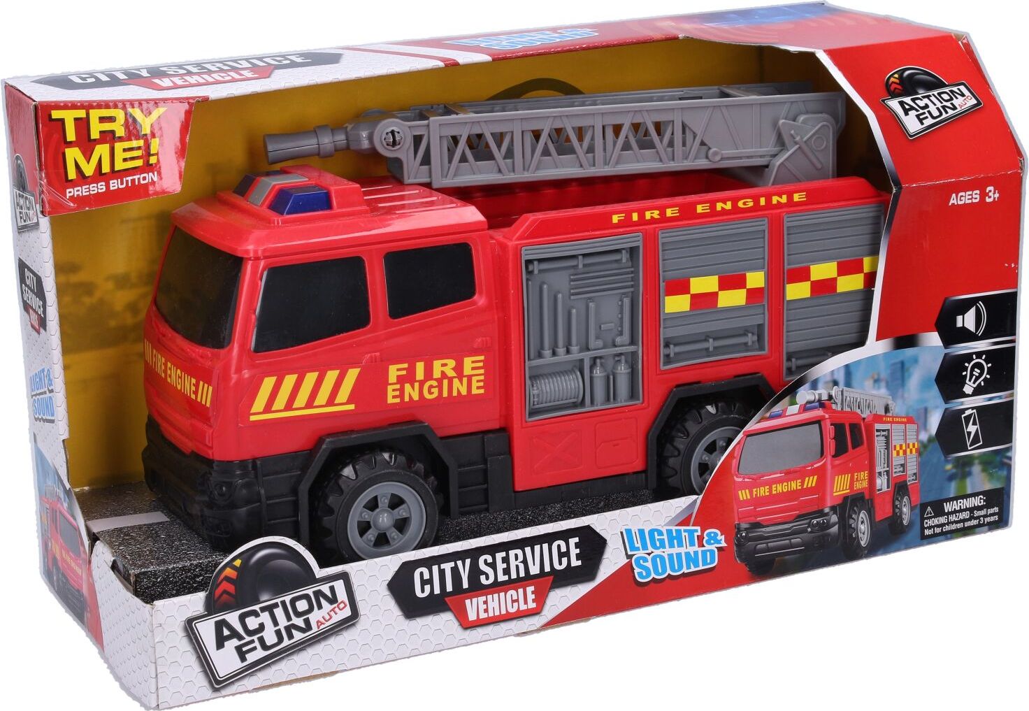 Auto hasiči na setrvačník s efekty 30 cm - obrázek 1