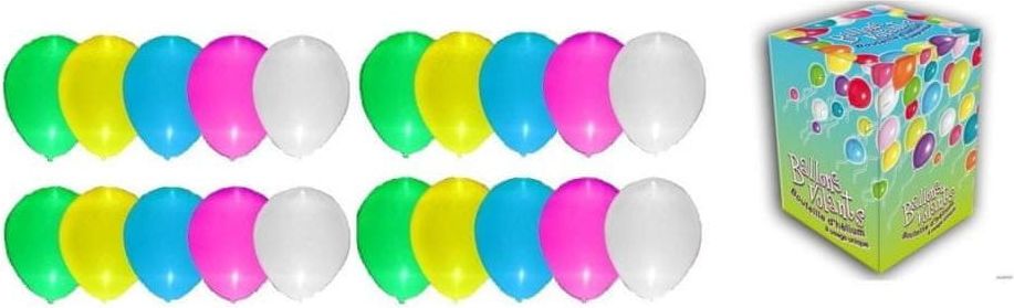 Helium sada SVÍTÍCÍ VELKÁ PÁRTY + 20 svíticích latexových balónků - obrázek 1