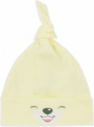 Bavlněná kojenecká čepička Bobas Fashion Lucky žlutá, Žlutá, 62 (3-6m) - obrázek 1