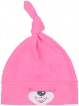 Bavlněná kojenecká čepička Bobas Fashion Lucky tmavě růžová, Růžová, 62 (3-6m) - obrázek 1