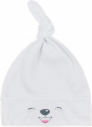 Bavlněná kojenecká čepička Bobas Fashion Lucky bílá, Bílá, 62 (3-6m) - obrázek 1