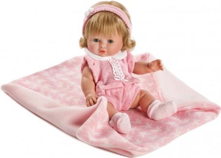 Luxusní dětská panenka-miminko Berbesa Amalia 34cm, Růžová - obrázek 1