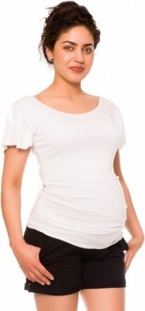 Těhotenské teplákové kraťasy Lydie - černé, Velikosti těh. moda S (36) - obrázek 1