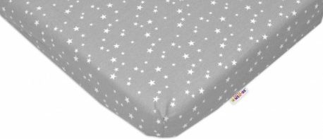 Bavlněné prostěradlo 60x120cm - Mini hvězdičky bílé - obrázek 1
