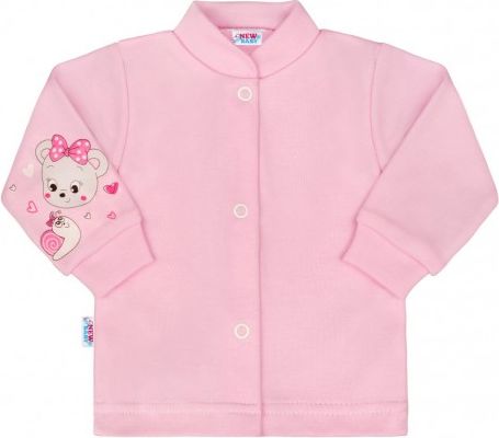 Kojenecký kabátek New Baby medvídek růžový, Růžová, 50 - obrázek 1
