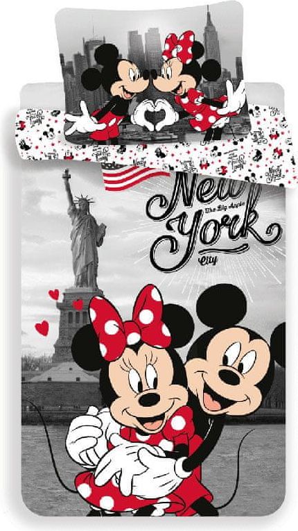 Emba Trade Dětské povlečení MICKEY&MINNIE V NEW YORKU - obrázek 1