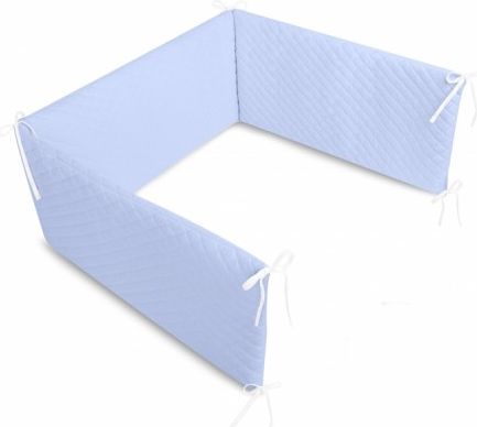 Mantinel do postýlky Velvet lux Miminu, prošívaný - modrý, Rozměry 140x70 - obrázek 1
