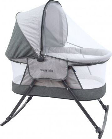 Dětská cestovní kolébka postýlka Baby Mix grey, Šedá - obrázek 1