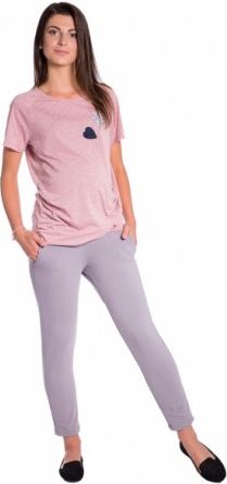 Těhotenské 3/4 kalhoty s odparátelným pásem - šedé, Velikosti těh. moda XL (42) - obrázek 1