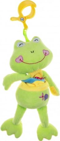 Plyšová hračka s hracím strojkem Akuku žabka, Zelená - obrázek 1