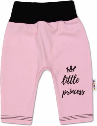 Bavlněné tepláčky, růžové Little Princess, Velikost koj. oblečení 56 (1-2m) - obrázek 1