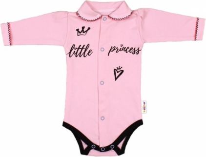 Body dlouhý rukáv s límečkem, růžové Little Princess, Velikost koj. oblečení 62 (2-3m) - obrázek 1