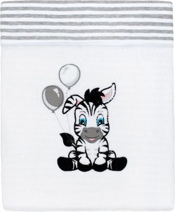 Luxusní dětská zimní deka New Baby Zebra 110x90 cm, Bílá - obrázek 1