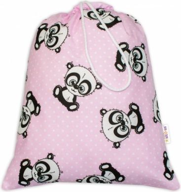 Pytlík na přezůvky Baby Panda - růžový - obrázek 1