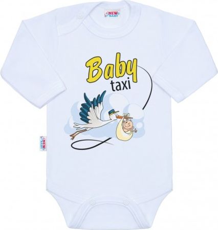 Body s potiskem New Baby Baby taxi, Bílá, 50 - obrázek 1