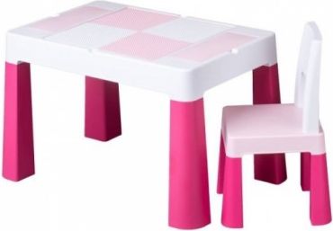 Sada nábytku pro děti Multifun - stoleček a židlička - růžová - obrázek 1
