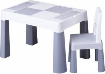 Sada nábytku pro děti Multifun - stoleček a židlička - šedá - obrázek 1