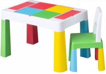 Sada nábytku pro děti Multifun - stoleček a židlička - barevná - obrázek 1