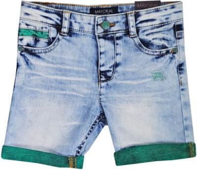 MAYORAL dívčí jeans kraťasy - modro zelené - 92 cm - obrázek 1