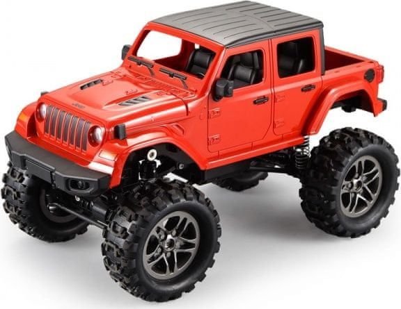 4DAVE RC Crawler Jeep Wrangler Pickup 1:14 2,4 GHz - Červená - obrázek 1