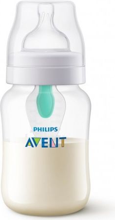 Kojenecká láhev Avent Anti-colic s ventilem AirFree 260 ml, Transparentní - obrázek 1