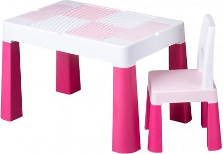 Dětská sada stoleček a židlička Multifun pink, Růžová - obrázek 1