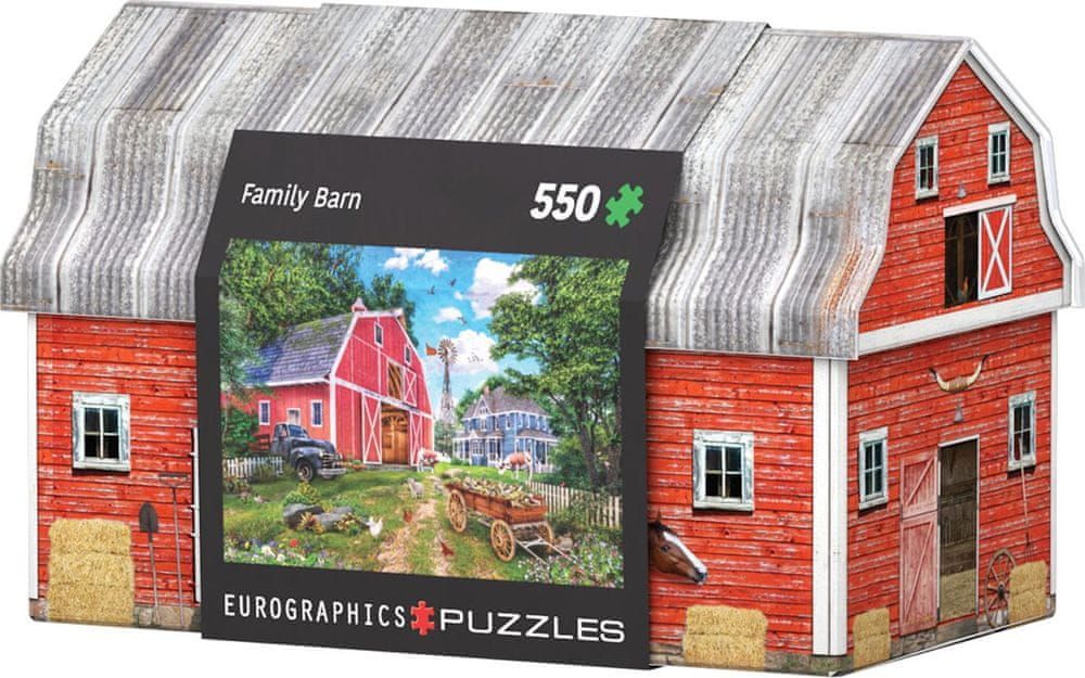 EuroGraphics Puzzle v plechové krabičce Rodinný statek 550 dílků - obrázek 1