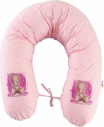 Kojící polštář - relaxační poduška 170 cm Teddy - růžový - obrázek 1