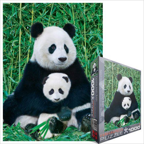 Puzzle EuroGraphics Panda a mládě - obrázek 1