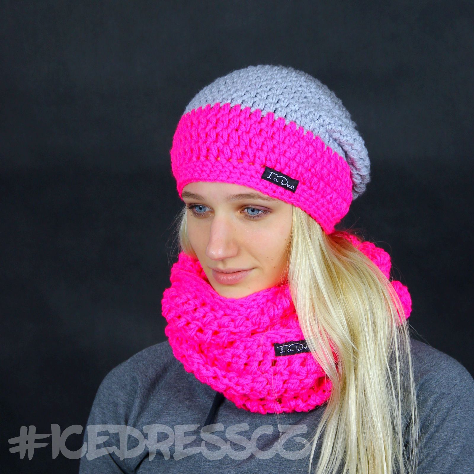 Háčkovaný spadlý kulich IceDress Weissmies Velikost: Univerzální 52-58 cm - obrázek 1