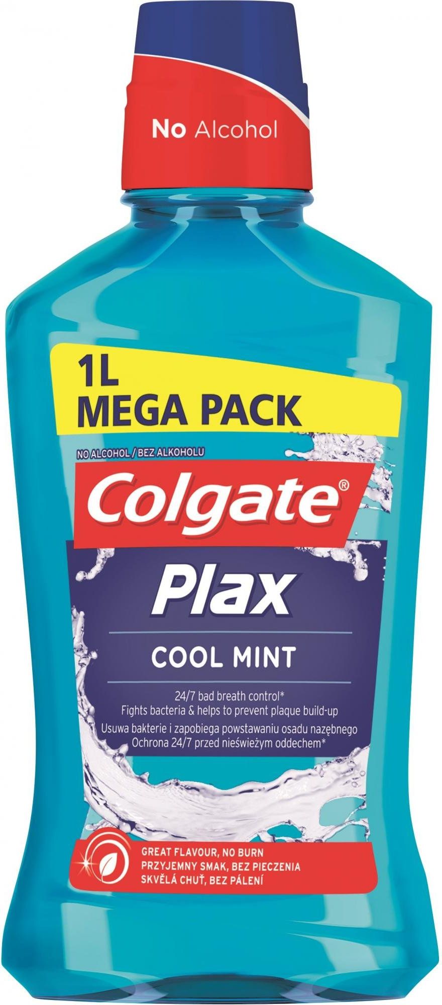 Colgate Plax Multi Protection Cool Mint ústní voda bez alkoholu 1000 ml - obrázek 1