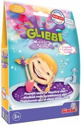 Sliz Glibbi Glitter Slime fialový třpytivý - obrázek 1