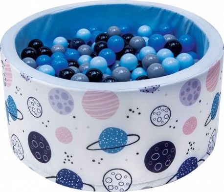 Bazén pro děti 90x40cm - planety, modrý s balónky, D19 - obrázek 1