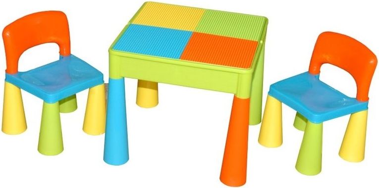 TEGA BABY Tega Baby TEGA Sada nábytku pro děti - stoleček a 2 židličky - barevné - obrázek 1