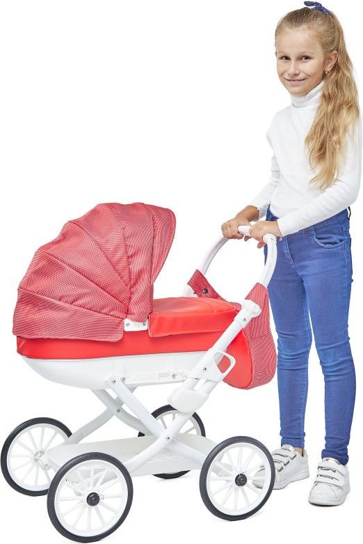 JASMINE Kočárek na panenky Jasmine Kids Elegance červený - obrázek 3