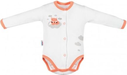 Kojenecké celorozepínací body New Baby Liška lososová, Růžová, 50 - obrázek 1
