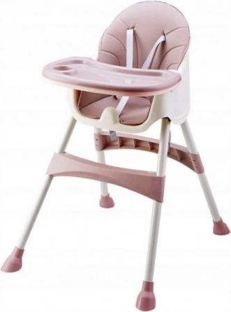 Eco toys Jídelní židlička, stoleček 2v1 - růžová - obrázek 1