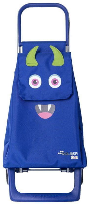 Rolser Monster Kid MF Joy 2 dětská nákupní taška na kolečkách, modrá - obrázek 1