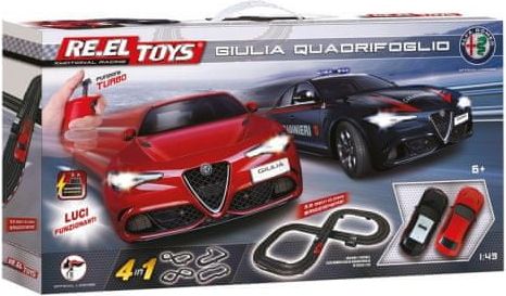 Autodráha Re.el toys Alfa Romeo Giulia Quadrifoglio 4v1 - obrázek 1