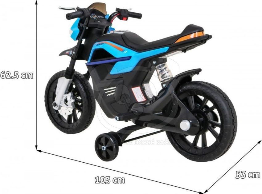 Dětská elektrická motorka Night Rider - červená - obrázek 5
