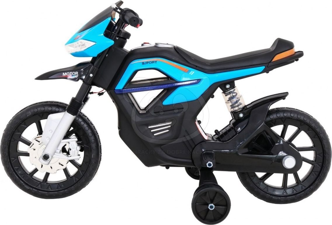 Dětská elektrická motorka Night Rider - červená - obrázek 7